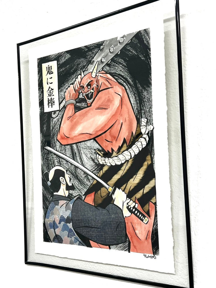 Yuhki Demers - Oni ni Kanabo - Original Art- Yokai Exhibition