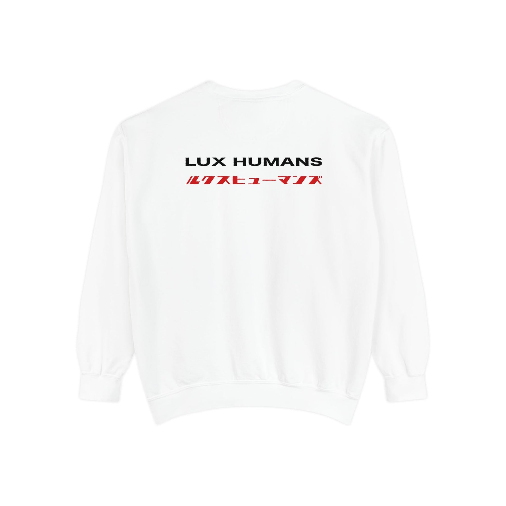 LUX HUMANS Edgy Unisex Sweatshirt with Graphic Design Logo , Perfect for Casual Outings, Trendy Streetwear, Cool Gift Idea, Layering Essential, Unique [...]