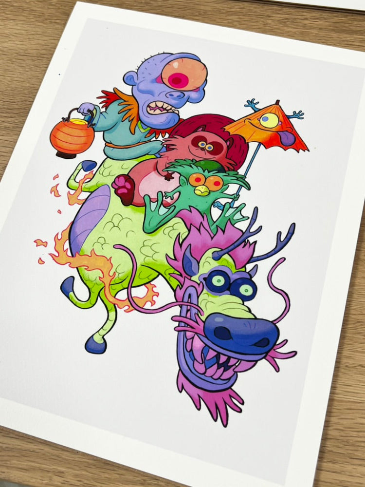 Justin Noel - Yokai Pals - Art Print - Yokai Exhibition