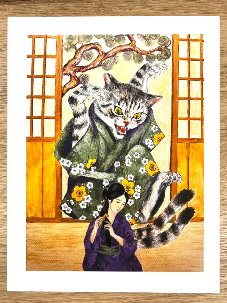 Christina Yi - Nekomata - Art Print - Yokai Exhibition