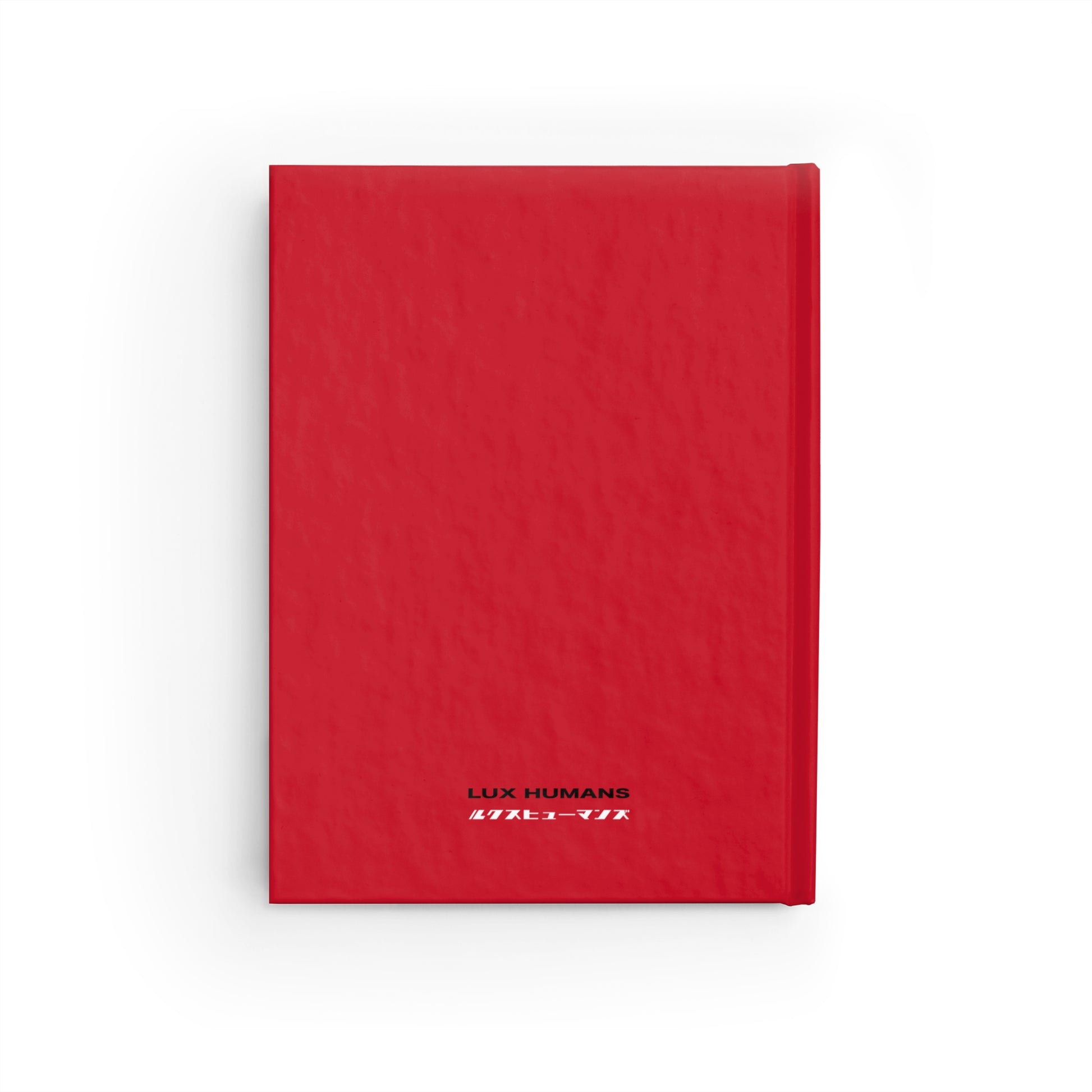 LUX HUMANS Stylish Hardcover Red Journal - Logo on cover, Unique Notebook, Gift for Creatives, Personal Diary, Japanese-Inspired Art