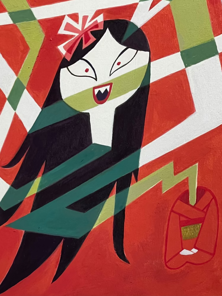 Kat Hudson - Rokurokubi - Original Art- Yokai Exhibition