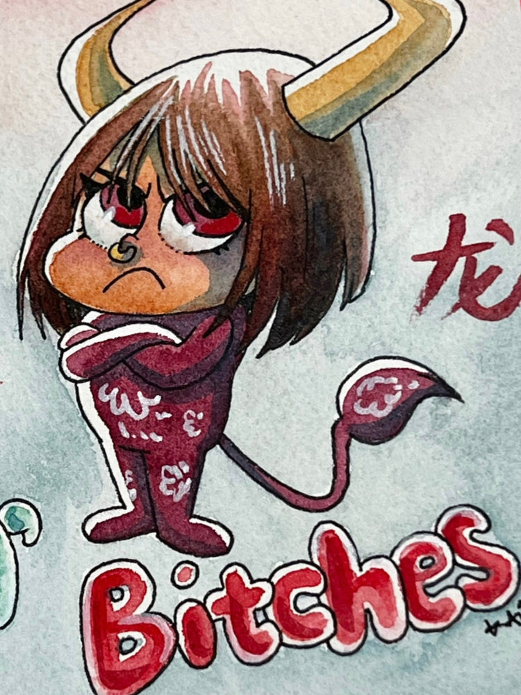 Kali Fontecchio  Traditional Art piece #166 -  The 4"x 6"- Chinese Zodiac Show