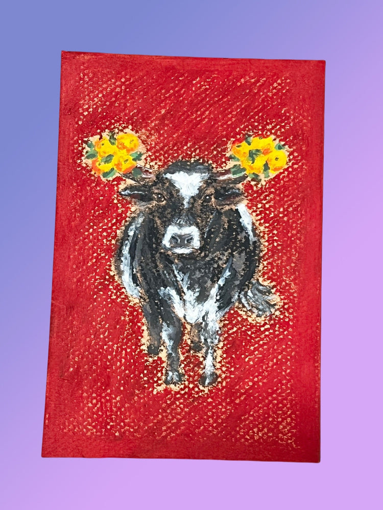 Yee Paints Traditional Art piece #116 Ox -  The 4"x 6"- Chinese Zodiac Show