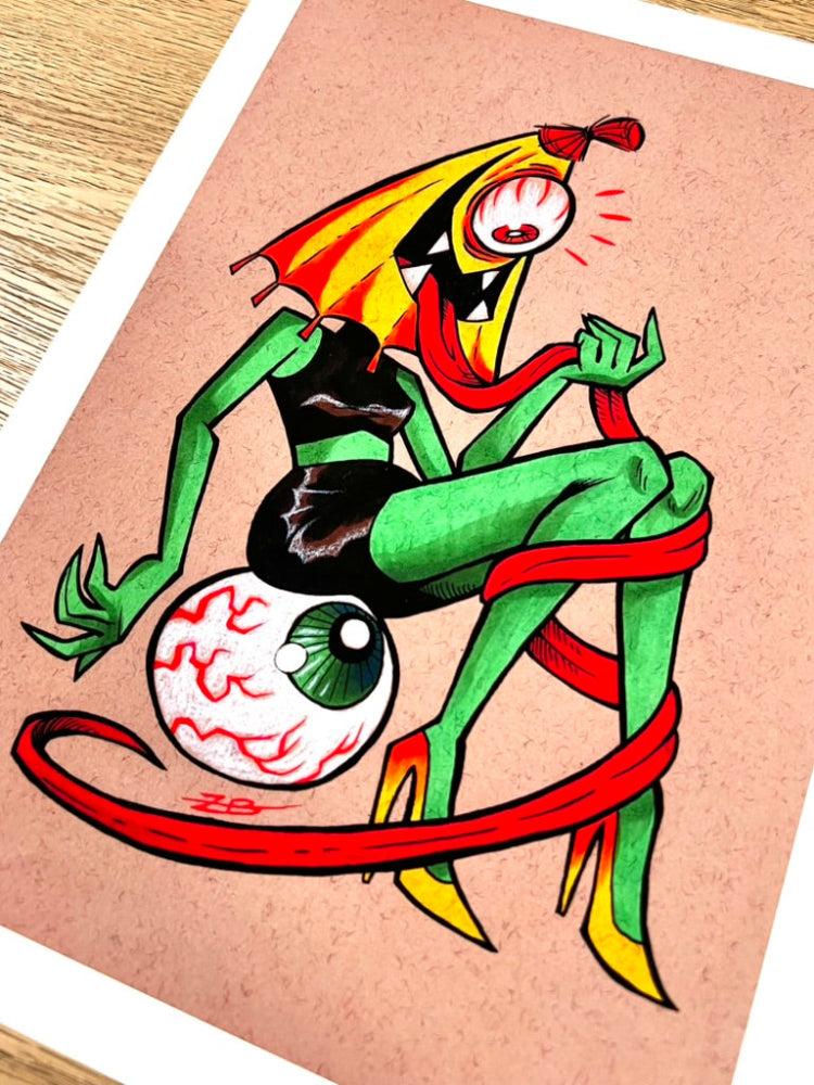 Zach Bellisimo - Tongue Tie Yokai - Art Print - Yokai Exhibition