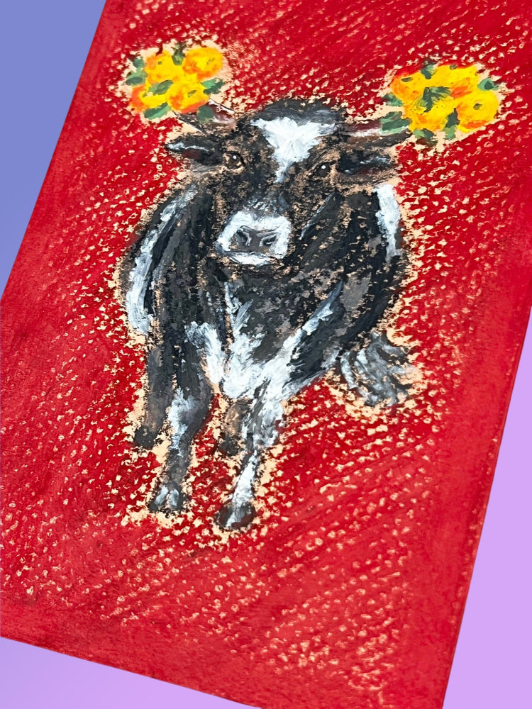 Yee Paints Traditional Art piece #116 Ox -  The 4"x 6"- Chinese Zodiac Show