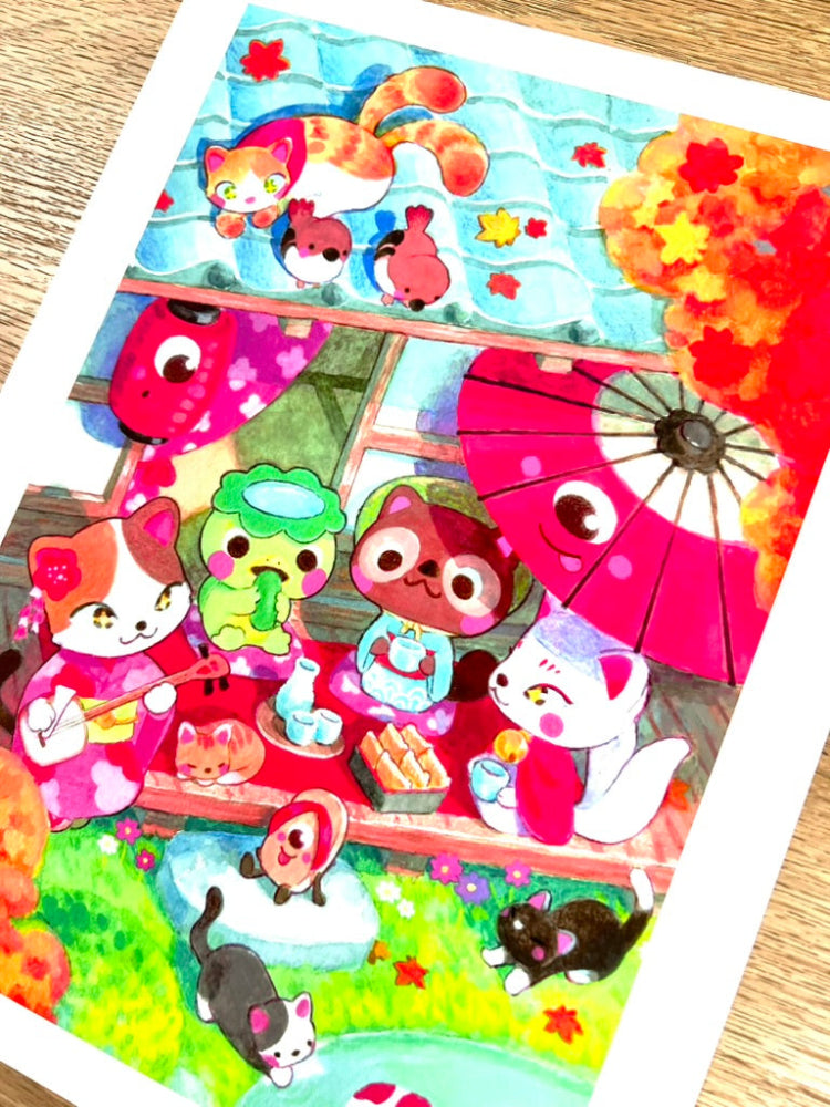 Megan Sayuri Uchida - Kappy's House warming - Art Print- Yokai Exhibition