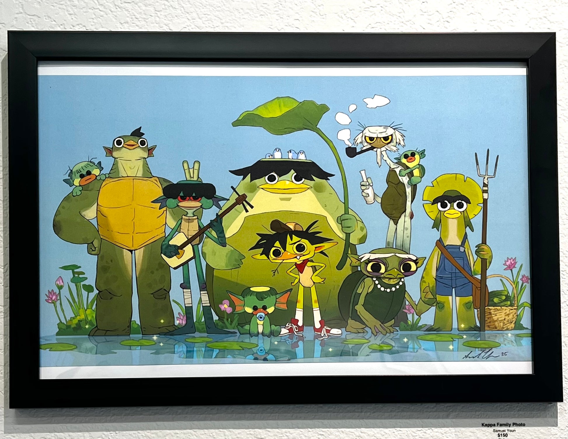 Samuel Youn - Kappa Family Photo - Original Art- Yokai Exhibition
