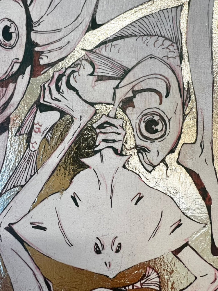 Grace Kum - Ahinaga & Tenaga - Original Art - Yokai Exhibition