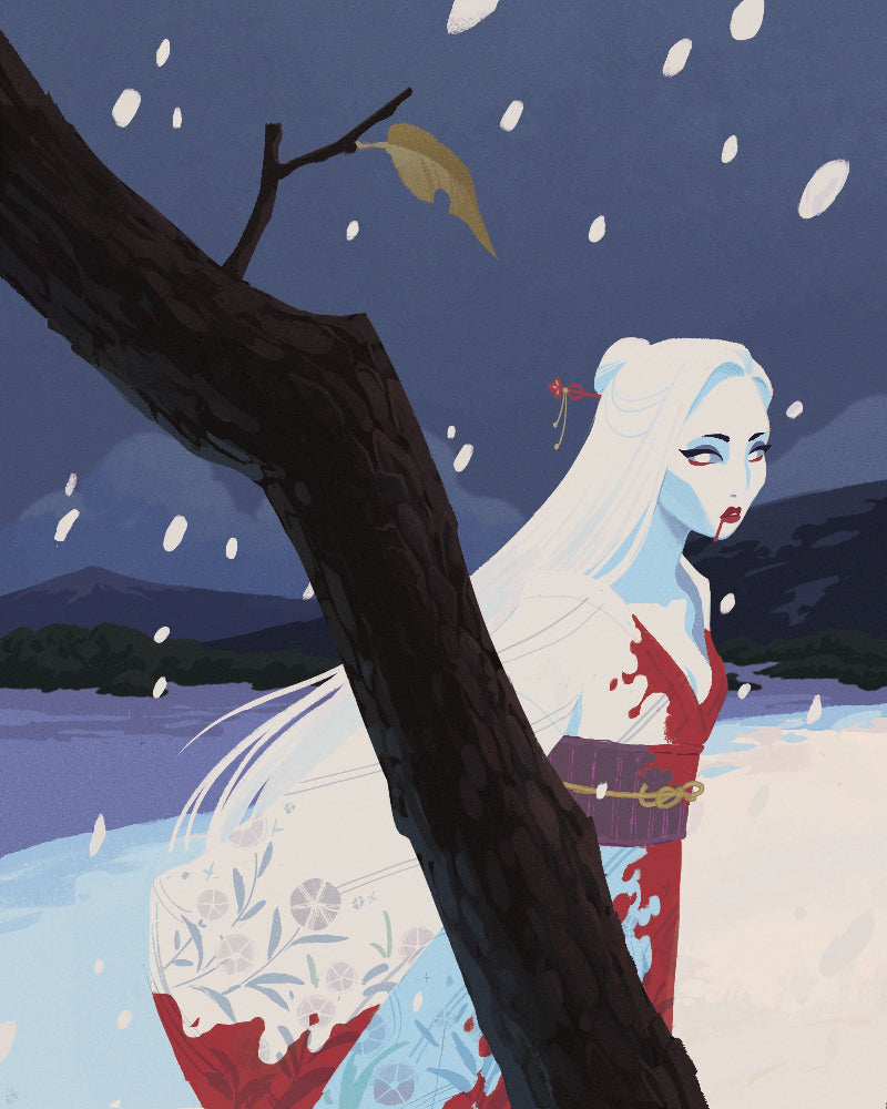 Chi Ngo - Yuki-Onna - Original Art- Yokai Exhibition