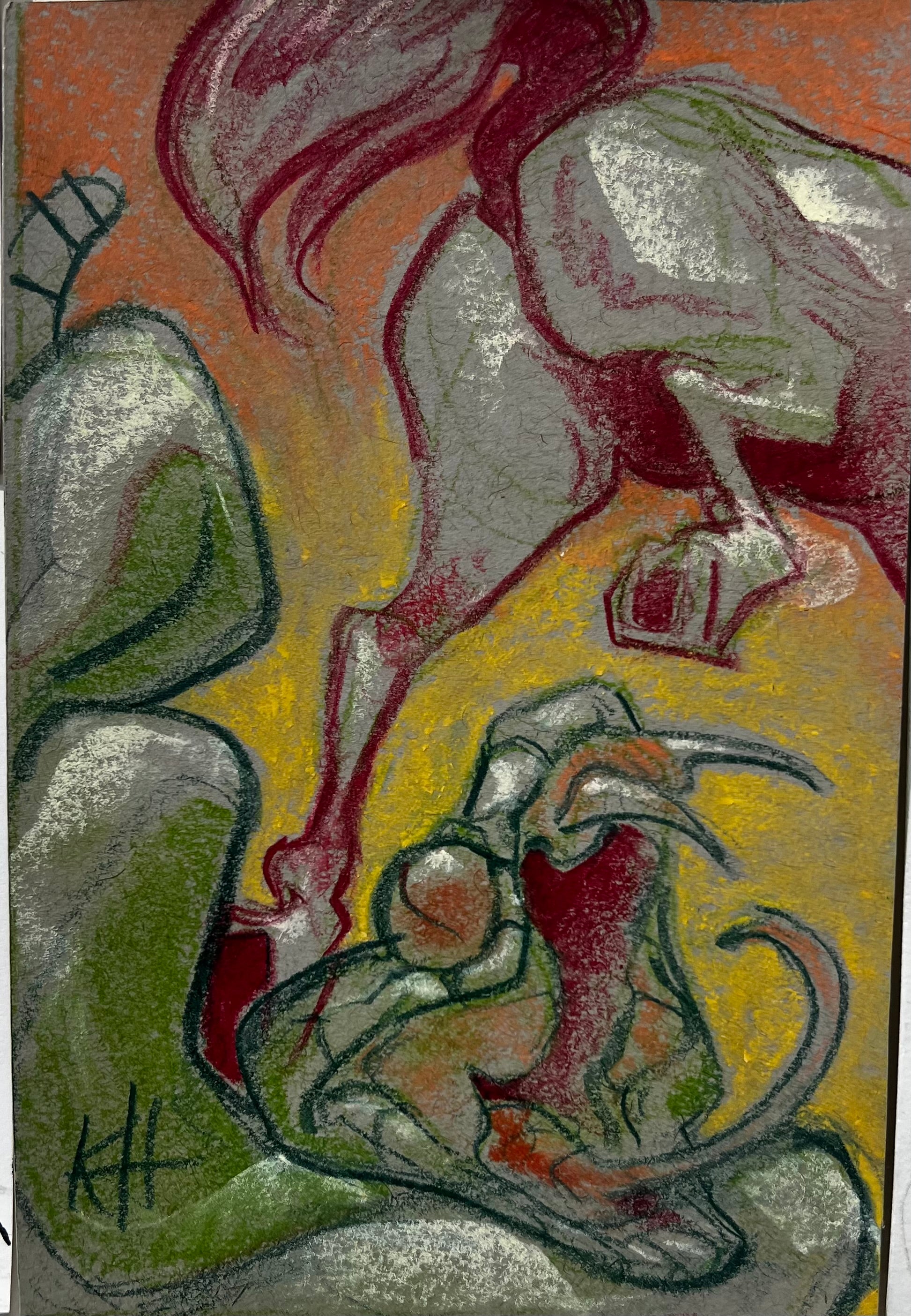Karl Hadrika Traditional Art piece #110 -  The 4"x 6"- Chinese Zodiac Show