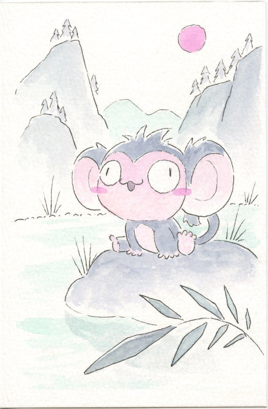 Nose With Glasses Traditional Art piece #159 -  The 4"x 6"- Chinese Zodiac Show