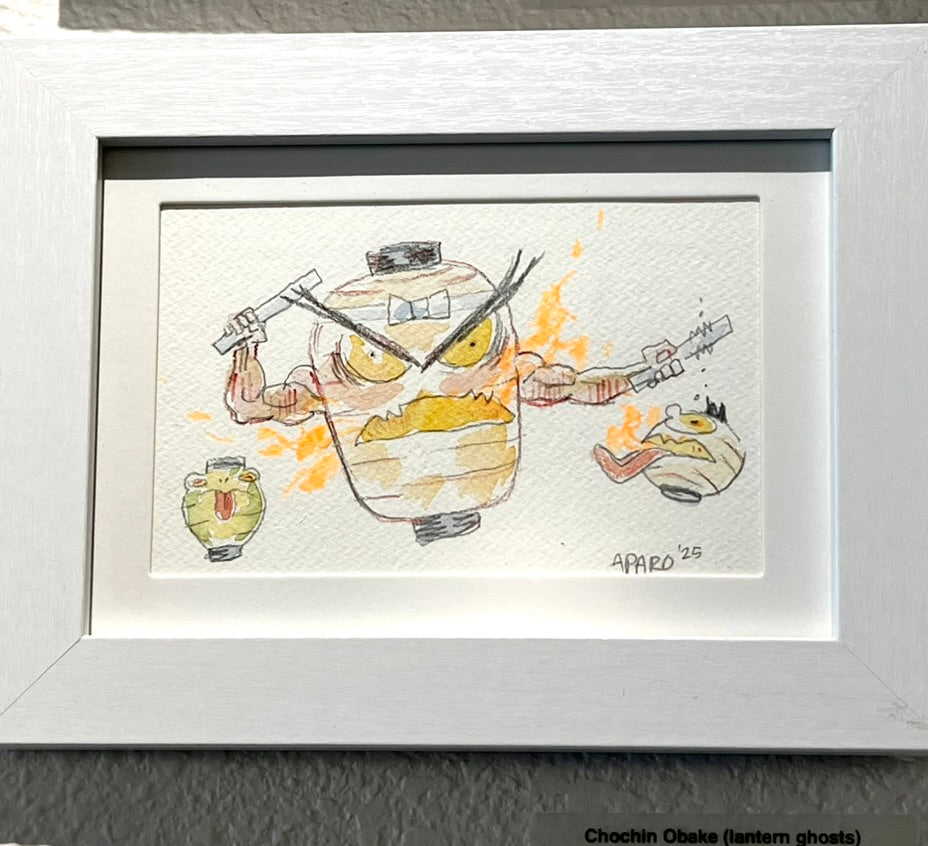 Vince Aparo - Chochin Obake (lantern ghosts) - Original Art- Yokai Exhibition