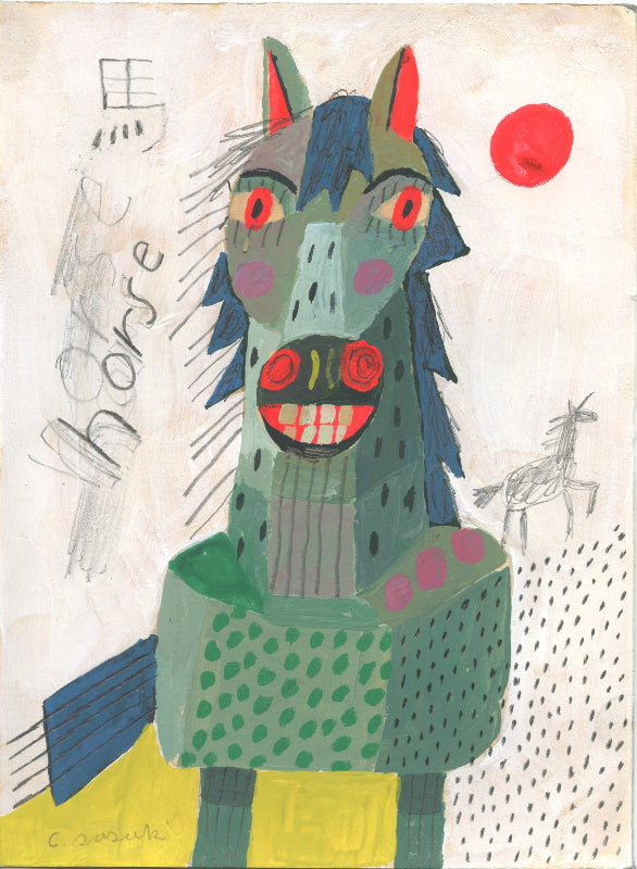 Chris Sasaki Traditional Art piece #35 -  The 4"x 6"- Chinese Zodiac Show