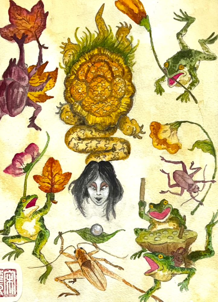 Clay Song - Welcoming The Honengame - Original Art- Yokai Exhibition