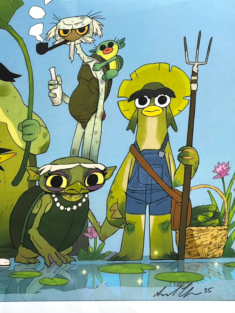 Samuel Youn - Kappa Family Photo - Original Art- Yokai Exhibition