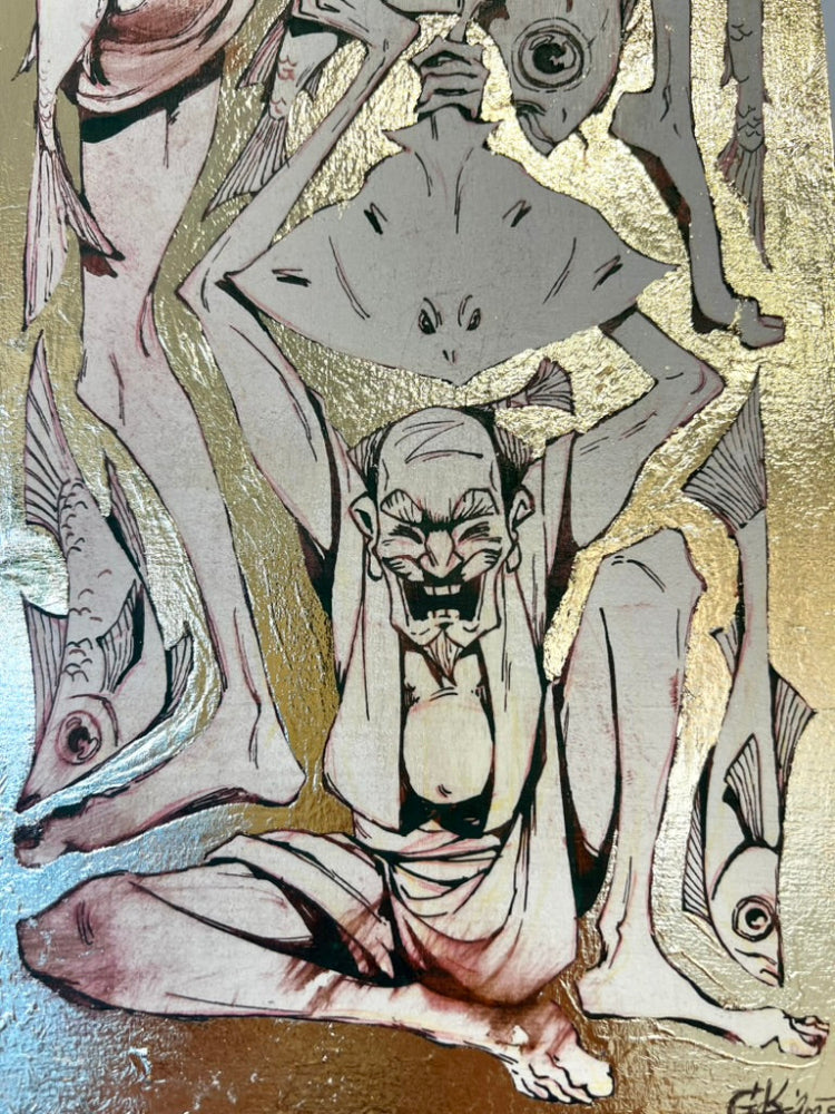 Grace Kum - Ahinaga & Tenaga - Original Art - Yokai Exhibition
