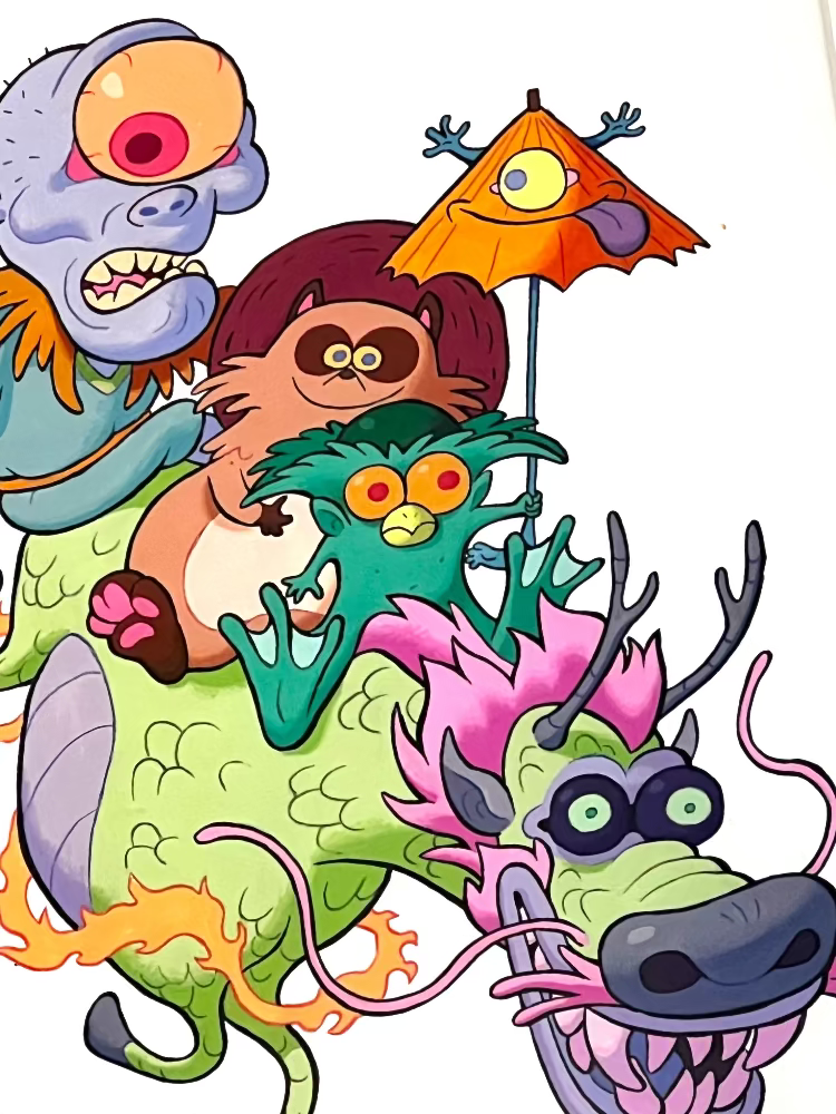 Justin Noel - Yokai Pals - Original Art- Yokai Exhibition