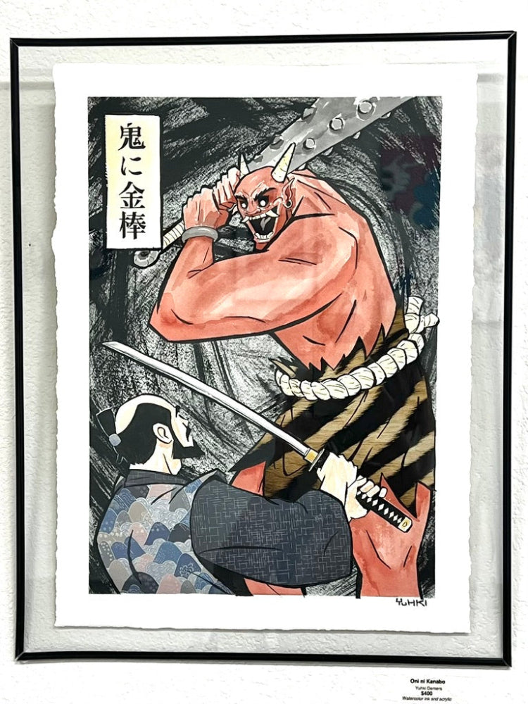 Yuhki Demers - Oni ni Kanabo - Original Art- Yokai Exhibition