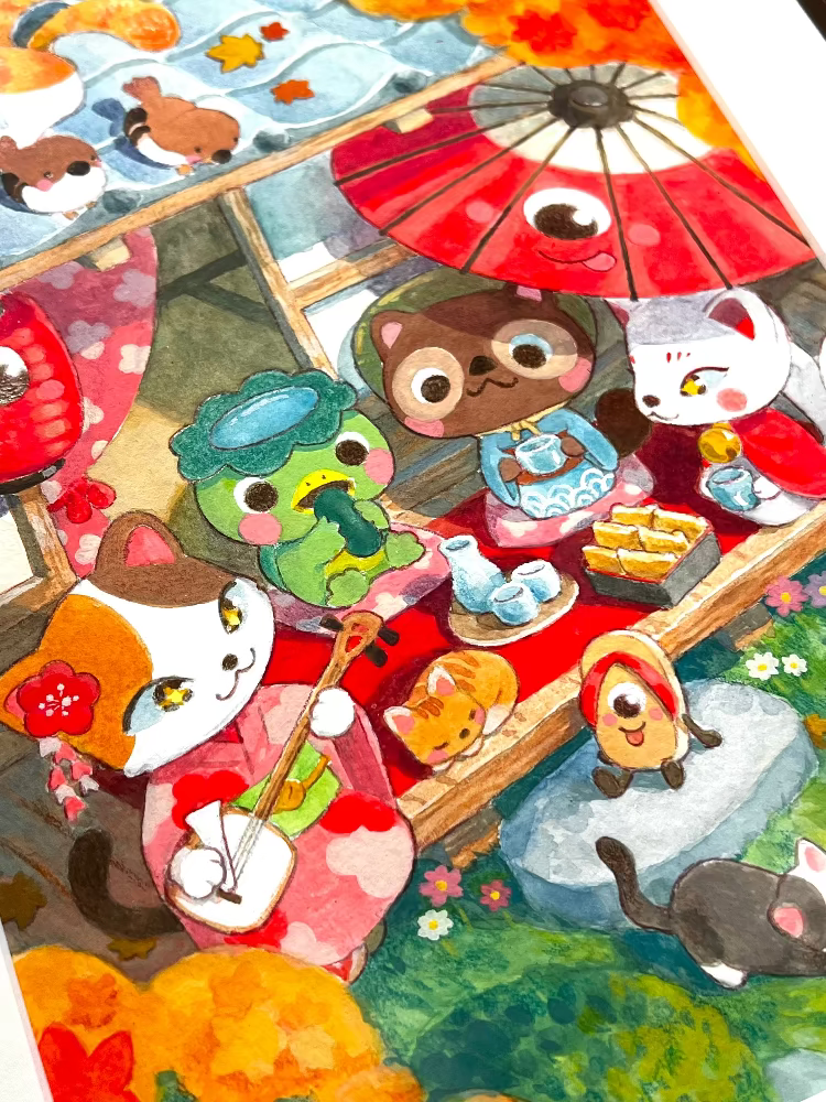 Megan Sayuri Uchida - Kappy's House warming - Original Art - Yokai Exhibition