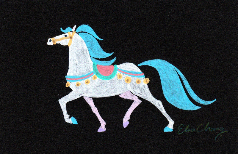 Elsa Chang Traditional Art piece #50 -  The 4"x 6"- Chinese Zodiac Show