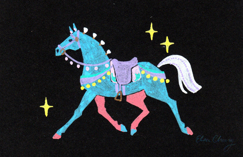 Elsa Chang Traditional Art piece #51 -  The 4"x 6"- Chinese Zodiac Show