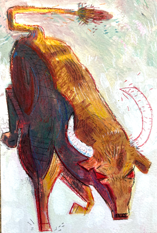 Marcos Elizalde Traditional Art piece #141 -  The 4"x 6"- Chinese Zodiac Show