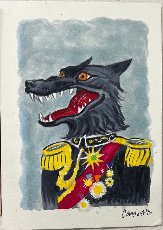 Carey Yost Traditional Art piece #206 - The 4"x 6"- Chinese Zodiac Show