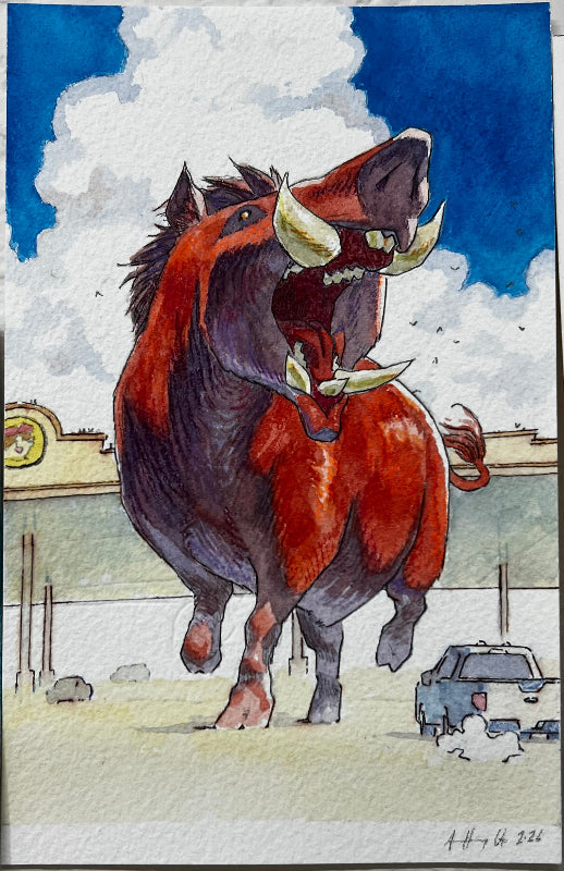 Anthony Go Wu Traditional Art piece #197 - The 4"x 6"- Chinese Zodiac Show