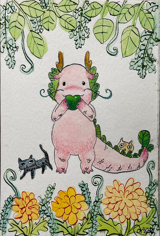 Patty Metoki Traditional Art piece #101-  The 4"x 6"- Chinese Zodiac Show