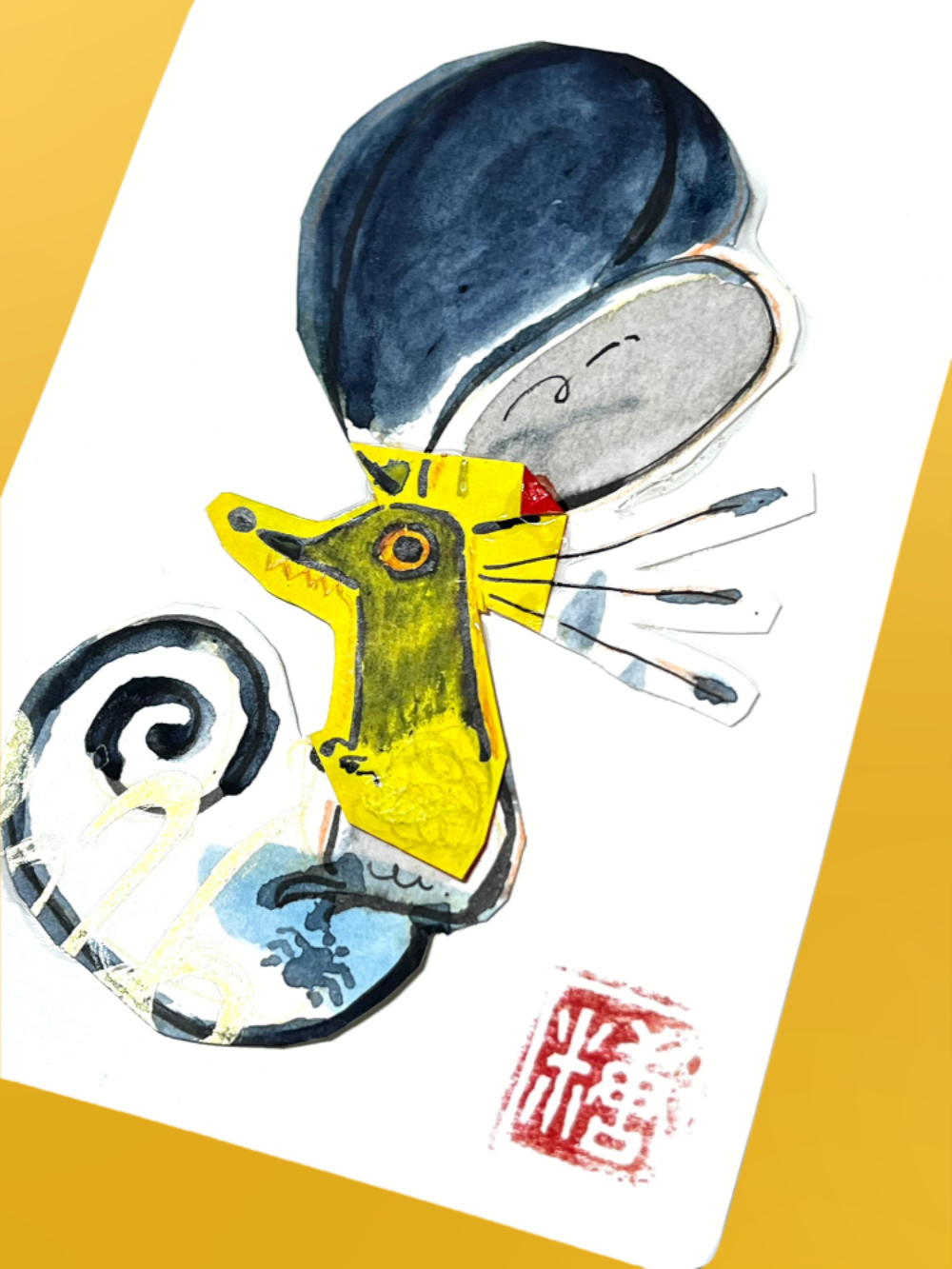 Justine King Traditional Art piece #48 -  The 4"x 6"- Chinese Zodiac Show
