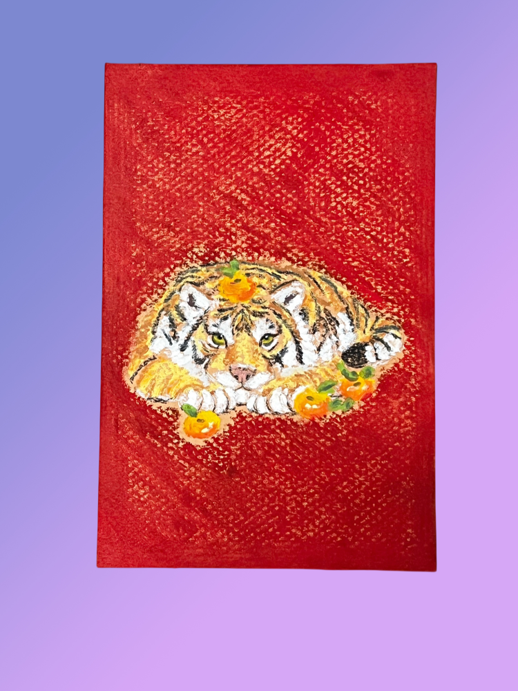Yee Paints Traditional Art piece #117 Tiger -  The 4"x 6"- Chinese Zodiac Show