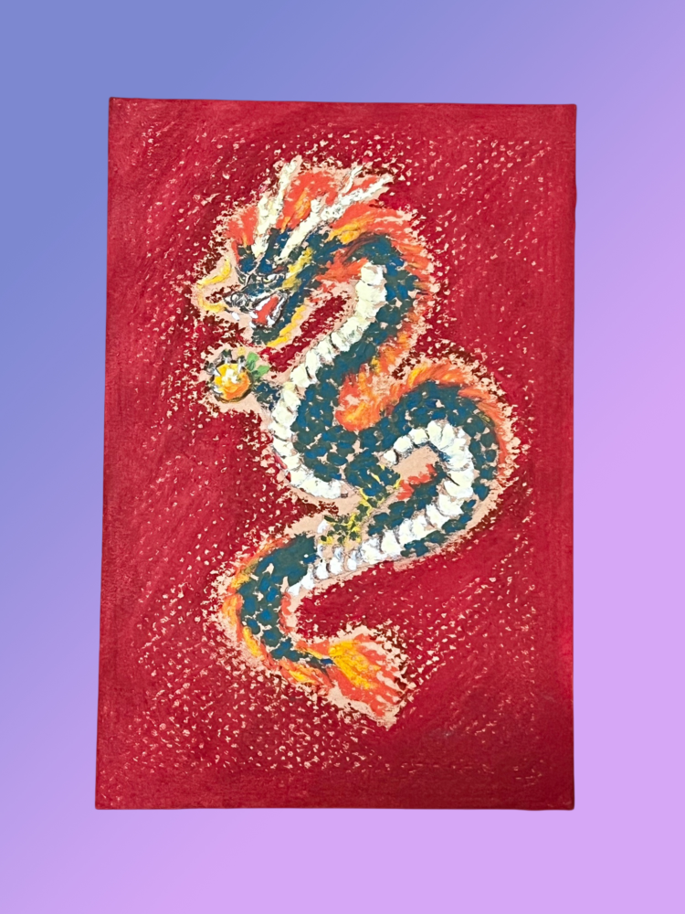 Yee Paints Traditional Art piece #115 Dragon -  The 4"x 6"- Chinese Zodiac Show