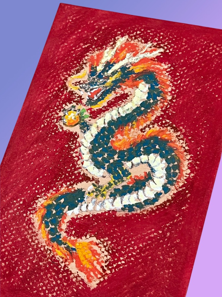Yee Paints Traditional Art piece #115 Dragon -  The 4"x 6"- Chinese Zodiac Show