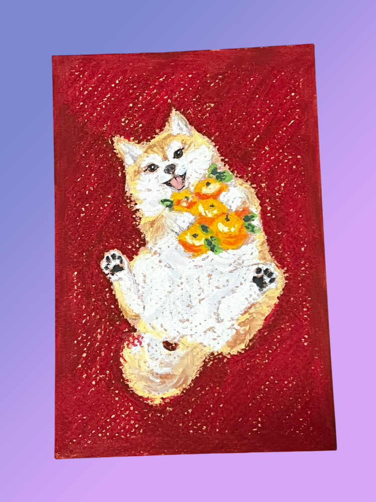 Yee Paints Traditional Art piece #124 Dog -  The 4"x 6"- Chinese Zodiac Show