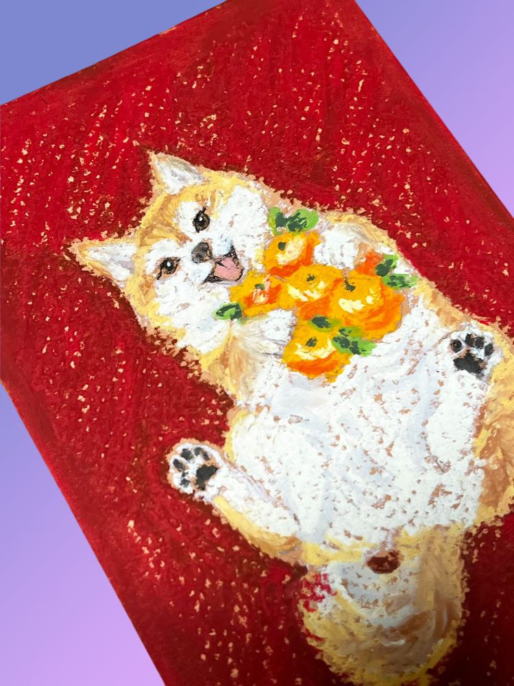 Yee Paints Traditional Art piece #124 Dog -  The 4"x 6"- Chinese Zodiac Show