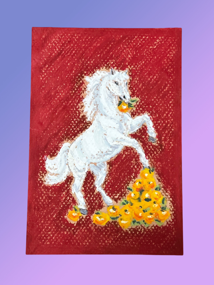 Yee Paints Traditional Art piece #120 Horse -  The 4"x 6"- Chinese Zodiac Show