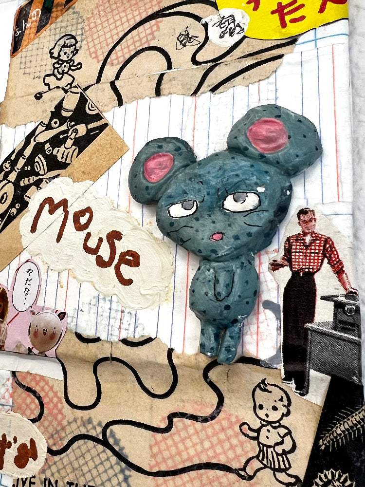 Yuki Mori Traditional Art piece #199 Mouse - The 4"x 6"- Chinese Zodiac Show