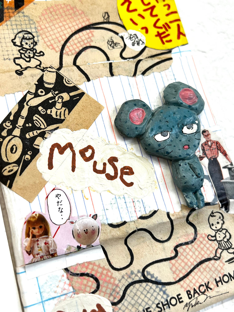 Yuki Mori Traditional Art piece #199 Mouse - The 4"x 6"- Chinese Zodiac Show