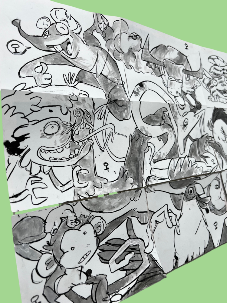 Gabe Janisz Traditional Art piece #109 -  The 4"x 6"- Chinese Zodiac Show