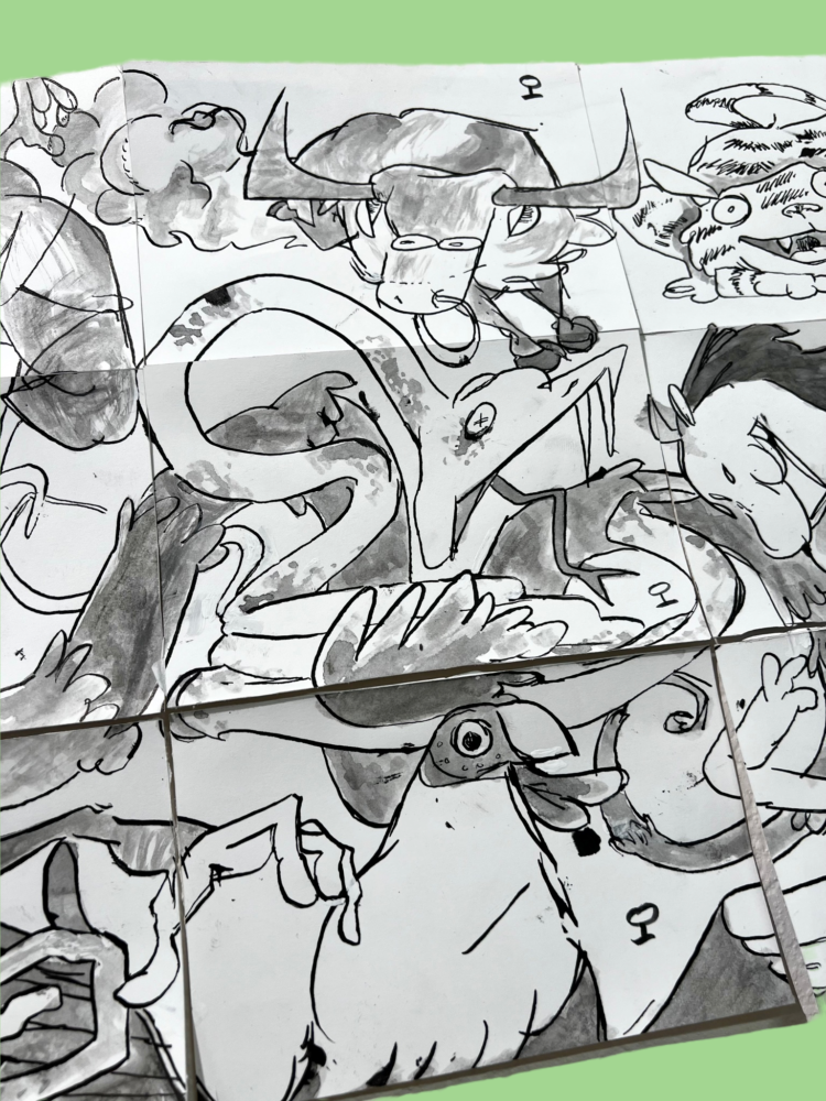 Gabe Janisz Traditional Art piece #109 -  The 4"x 6"- Chinese Zodiac Show