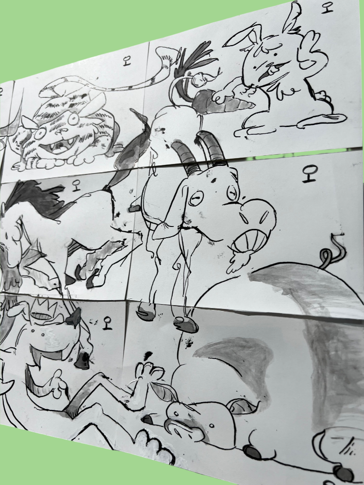 Gabe Janisz Traditional Art piece #109 -  The 4"x 6"- Chinese Zodiac Show