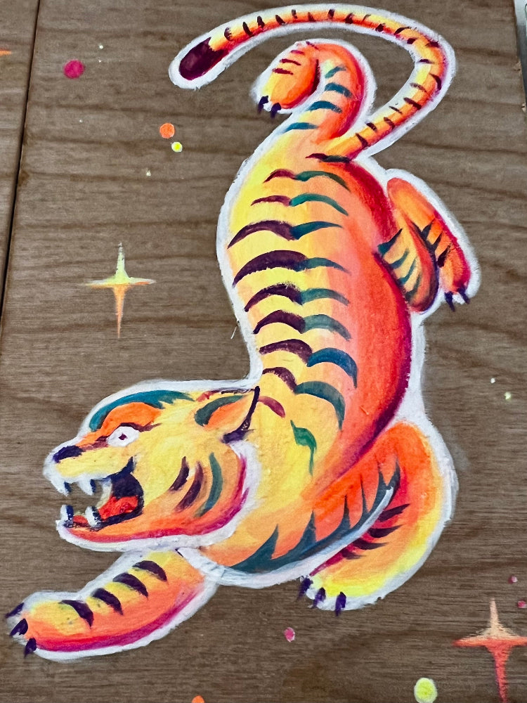 Leticia Lacy Traditional Art piece #100-  The 4"x 6"- Chinese Zodiac Show