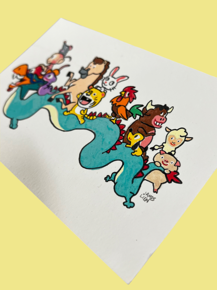 James Lien  Traditional Art piece #164 -  The 4"x 6"- Chinese Zodiac Show