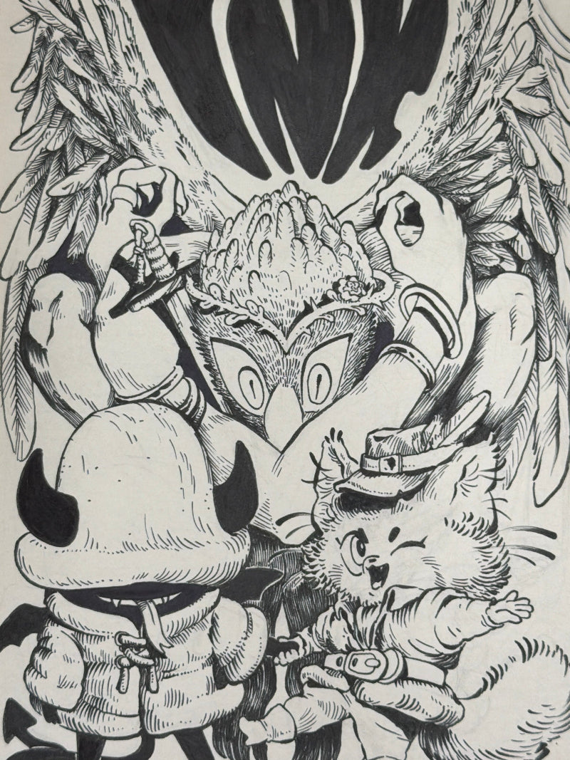 Violaine Briat - Original Drawing #3 - Lux Humans Gallery Fundraiser