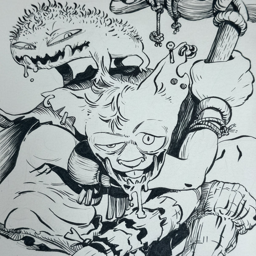 Violaine Briat - Original Drawing #2 - Lux Humans Gallery Fundraiser