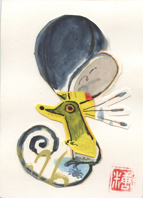 Justine King Traditional Art piece #48 -  The 4"x 6"- Chinese Zodiac Show