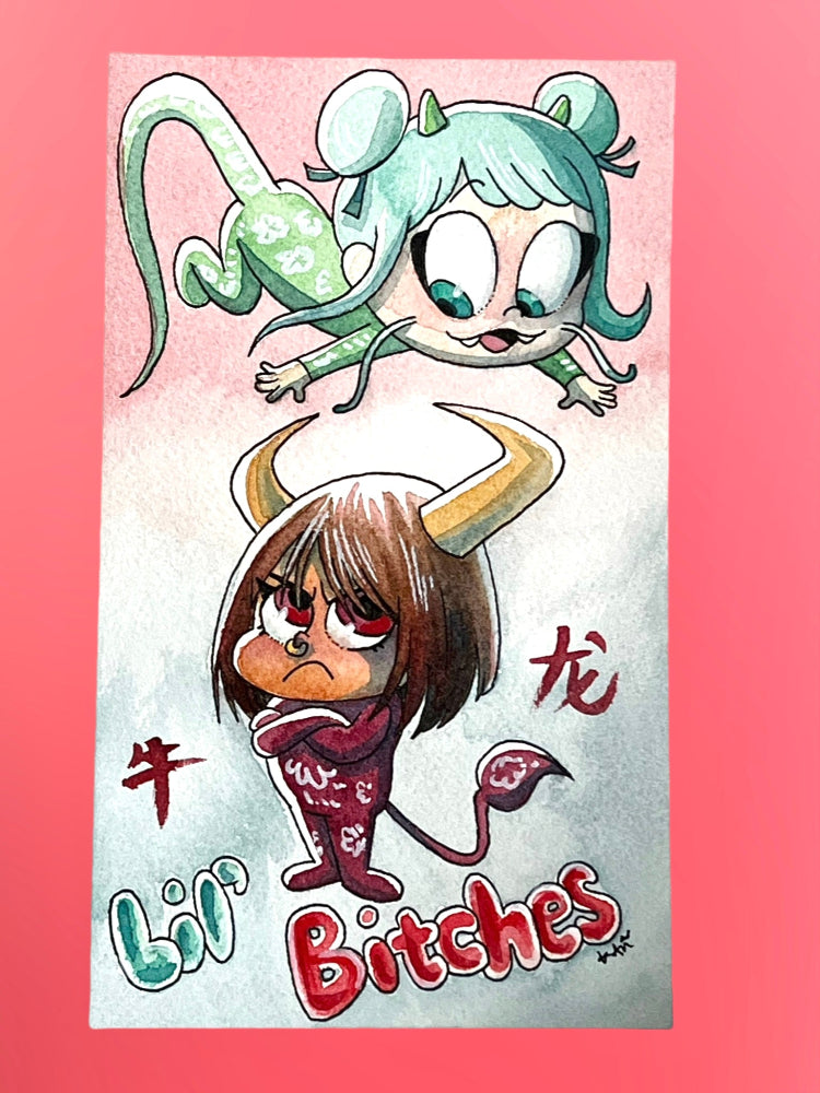 Kali Fontecchio  Traditional Art piece #166 -  The 4"x 6"- Chinese Zodiac Show