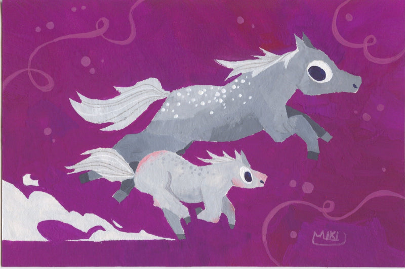 Miki Kinoshita Traditional Art piece #157 -  The 4"x 6"- Chinese Zodiac Show