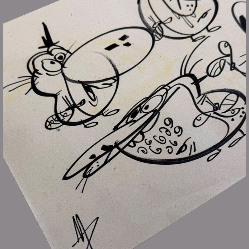 Marc Perry - Original Sketches #12 - Lux Humans Gallery Fundraiser